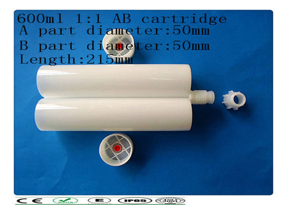 PE の二重 carcartridge、600ml 2 部品のカートリッジ、隣り合わせのカートリッジ
