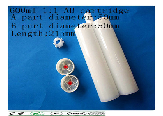 PE の二重 carcartridge、600ml 2 部品のカートリッジ、隣り合わせのカートリッジ