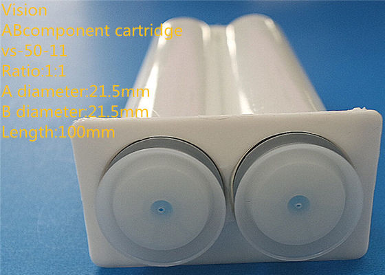 1:1 2 の構成のエポキシのカートリッジ AB 二重エポキシのプラスチック AB カートリッジ長さ 21.5mm 対50 11