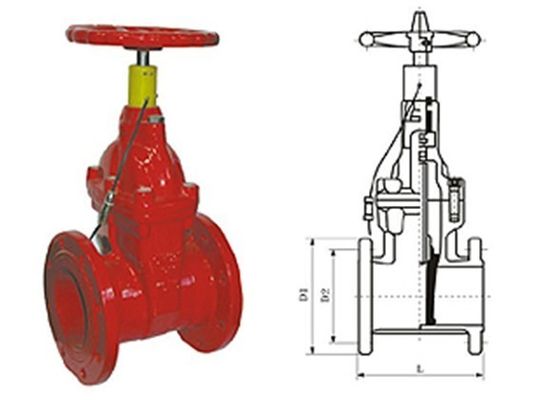 弾力性のある特別な火災信号ゲート バタフライ弁圧力 1.0 - 2.5MPa 装着