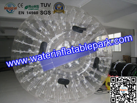 土地の Zorb のおかしい商業興味深く膨脹可能で青い球 3m x 2m