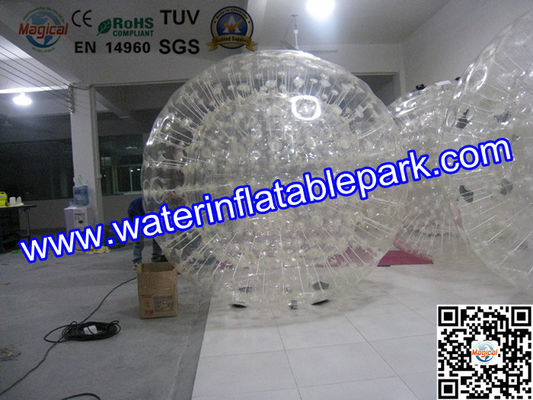 土地の Zorb のおかしい商業興味深く膨脹可能で青い球 3m x 2m