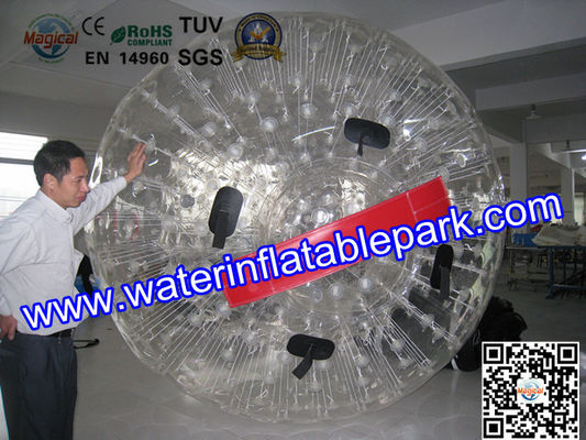 土地の Zorb のおかしい商業興味深く膨脹可能で青い球 3m x 2m