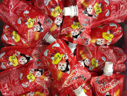 カスタマイズされたゼリーの包装は薄板にされたプラスチックの口の袋を立てます